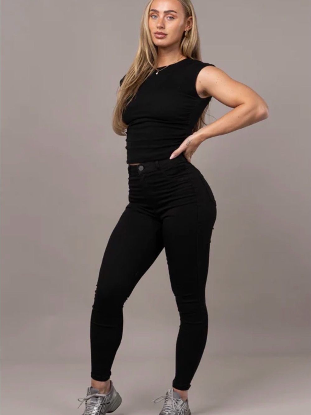 Fit Jeans Contour Black High Rise Skinny Jeans